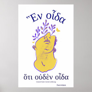 Póster Cita del filósofo griego celebra la antigua Grecia