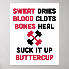 Póster Cita del gimnasio Sweat Dries