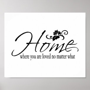 Póster Cita del hogar y del amor
