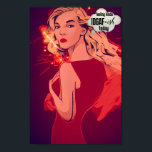 Póster Cita del IDGAF dice Pun, divertida punny pop art<br><div class="desc">Divertido, divertido y festivo estampado de arte. Añade algo de alivio cómico a tu casa u oficina con este divertido lienzo de arte pop que presenta un ilustracion rubio de belleza de "Feeling Kinda IDGAF - ish Today". Divertido Poster de Arte Pop. Hermosa mujer rubia pensando. Divertido poster de memes....</div>
