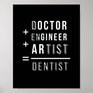 Póster cita del ingeniero médica artista dentista