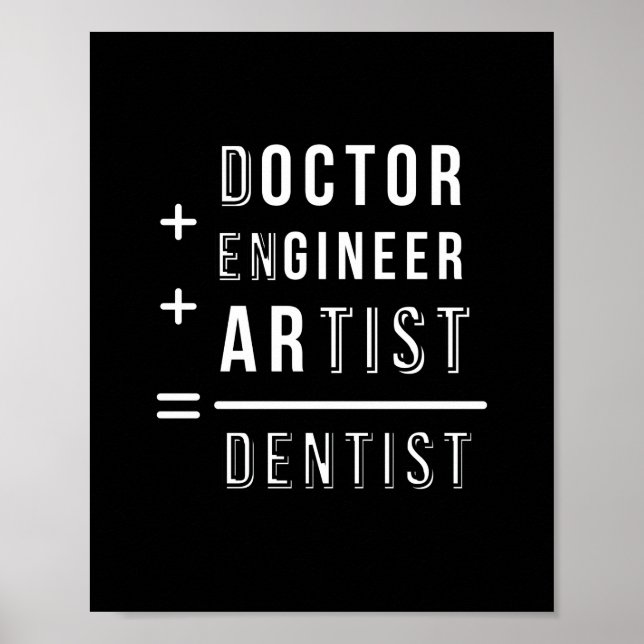 Póster cita del ingeniero médica artista dentista (Frente)