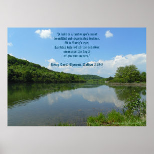 Póster Cita del lago Thoreau