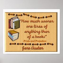 Póster Cita del libro de Jane Austen - Poster