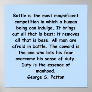 Póster cita del patton de George s