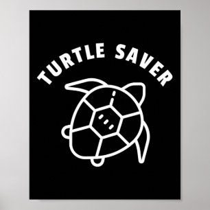 Póster Cita del salvavidas de tortugas - Gráfico de tortu