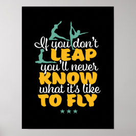 Póster Cita deportiva motivacional de gimnasia Chica