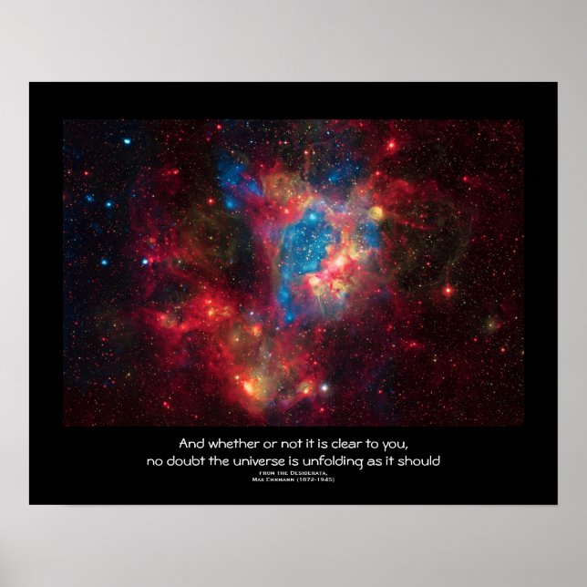 Póster Cita Desiderata - Superburbuja en la nebulosa N44 (Frente)