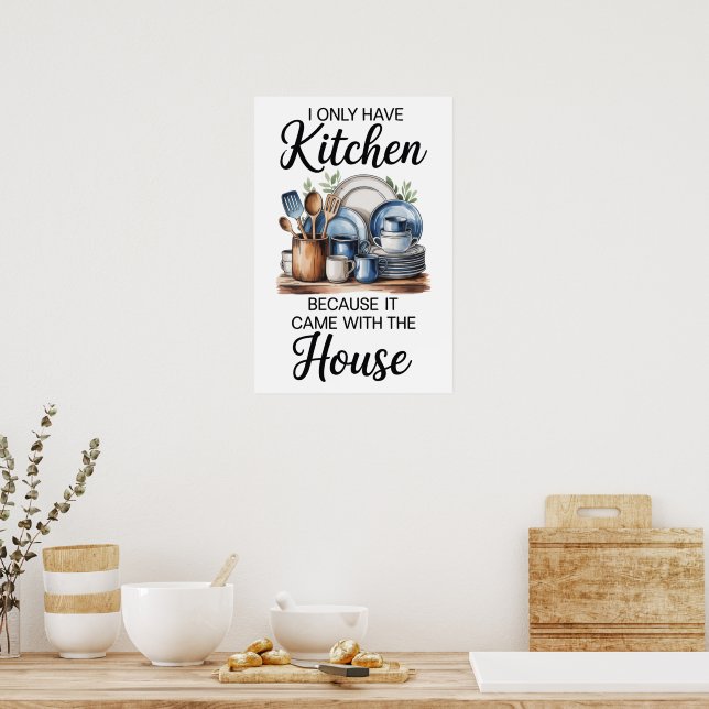 Póster Cita Divertida Cocina (Cocina)
