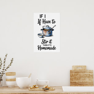 Póster Cita Divertida Cocina