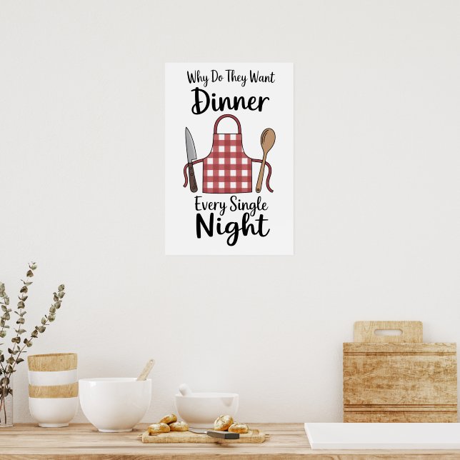 Póster Cita Divertida Cocina (Cocina)