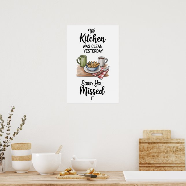 Póster Cita Divertida Cocina (Cocina)