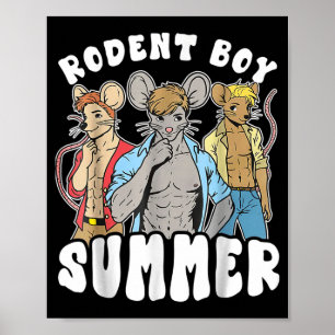 Póster Cita divertida de amante de ratas Niño de roedor V