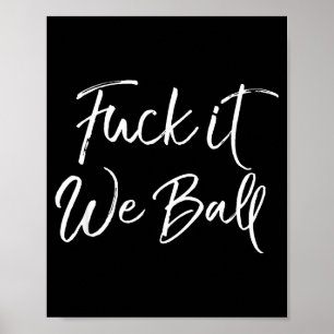Póster Cita divertida de baloncesto Srts diciendo broma p