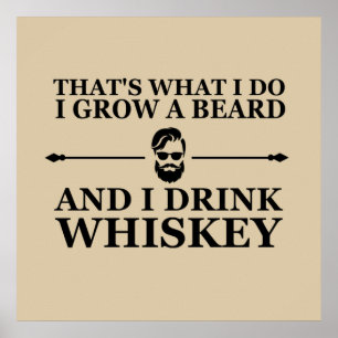 Póster cita divertida de bebedor de whisky