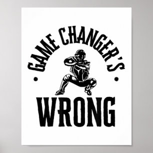 Póster Cita divertida de béisbol cita a los jugadores equ