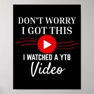 Póster Cita Divertida De Bricolaje Video De Ytb Visto Hum