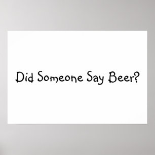 Póster Cita Divertida de Cerveza