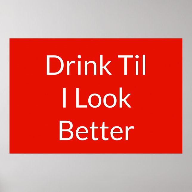 Póster Cita divertida de cerveza cita declaraciones famos (Frente)