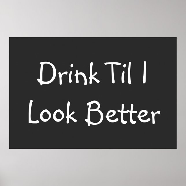 Póster Cita divertida de cerveza cita declaraciones famos (Frente)