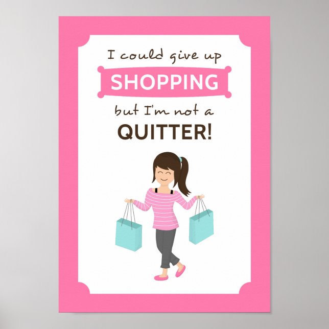 Póster Cita Divertida de Compras No es una Abandonona par (Frente)