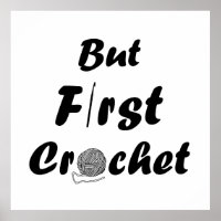 Cita divertida de crochet tejiendo un regalo