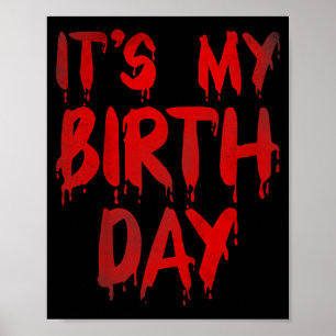 Póster Cita divertida de cumpleaños de diciembre para niñ