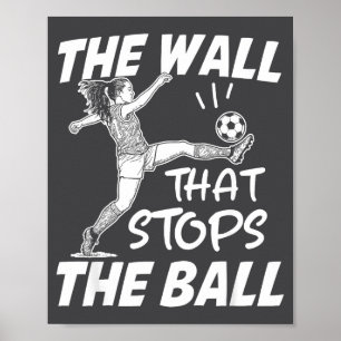 Póster Cita Divertida de Defensa de Fútbol - El Muro que