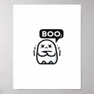 Póster Cita Divertida de Desaprobación Boo