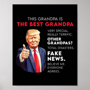 Póster Cita divertida de Donald Trump para el abuelo cons