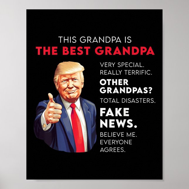 Póster Cita divertida de Donald Trump para el abuelo cons (Frente)