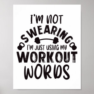 Póster Cita divertida de gimnasio de entrenamiento con pe