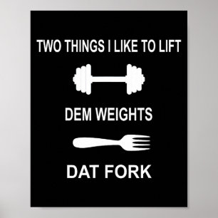 Póster Cita Divertida de Gimnasio de Fitness - Dos Cosas 