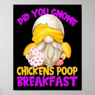 Póster Cita divertida de gnomo de pollo para mujeres poll