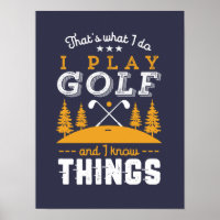 Cita divertida de golf que juego golf y sé cosas