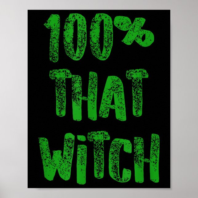 Póster Cita divertida de Halloween 100 que dice el texto  (Frente)