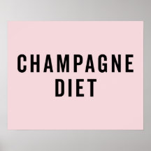 Cita divertida de la dieta del champagne