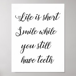 Póster Cita divertida de la vida, vida cómica diciendo