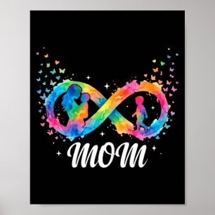 Póster Cita divertida de mamá con autismo conciencia sobr