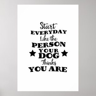 Póster Cita divertida de mascota Dog