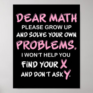 Póster Cita Divertida de Matemáticas