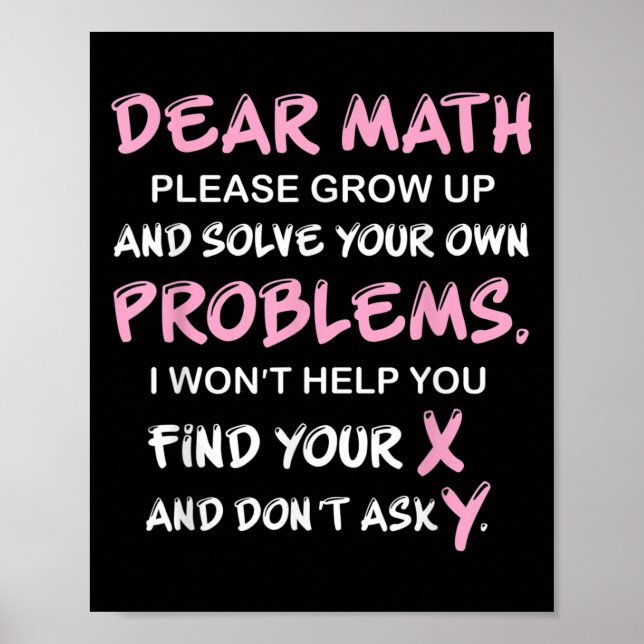 Póster Cita Divertida de Matemáticas (Frente)
