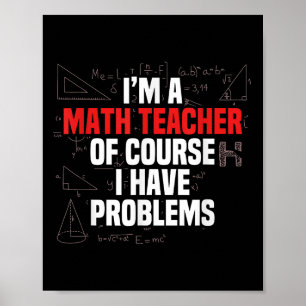 Póster Cita Divertida de Matemáticas Profesor de Matemáti