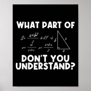 Póster Cita Divertida de Matemáticas Querido Profesor de