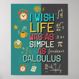 Póster Cita Divertida de Matemáticas Regalo Perfecto para