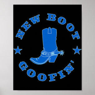 Póster Cita divertida de meme de bota de vaquero con bota