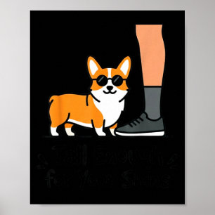 Póster Cita divertida de perro corgi lo suficientemente a