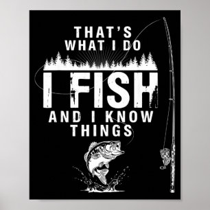 Póster Cita divertida de pescado eso es lo que hacen los