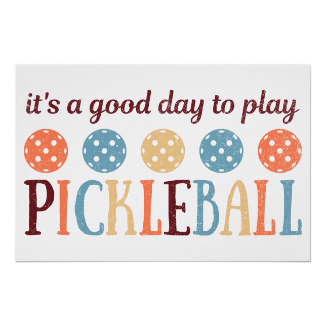 Póster Cita divertida de Pickleball (Anverso)