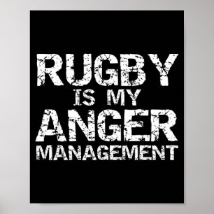Póster Cita Divertida de Rugby Regalo Vintage Rugby Es Mi